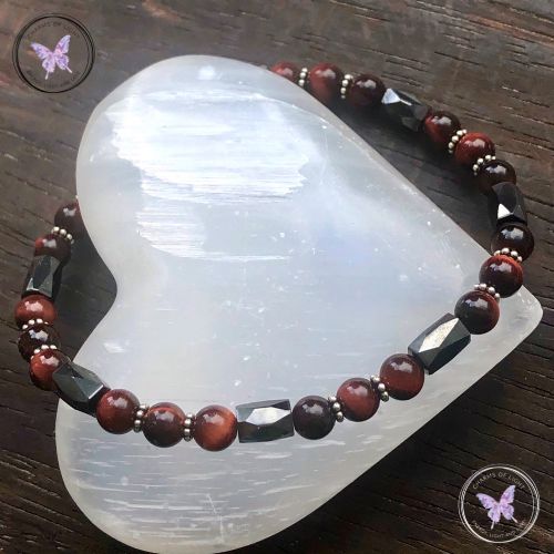 Men’s Red Tiger Eye & Magnetite Bracelet